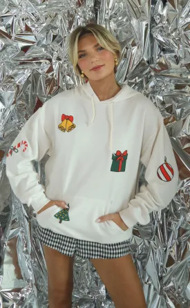 friday   saturday: christmas patchwork hoodie