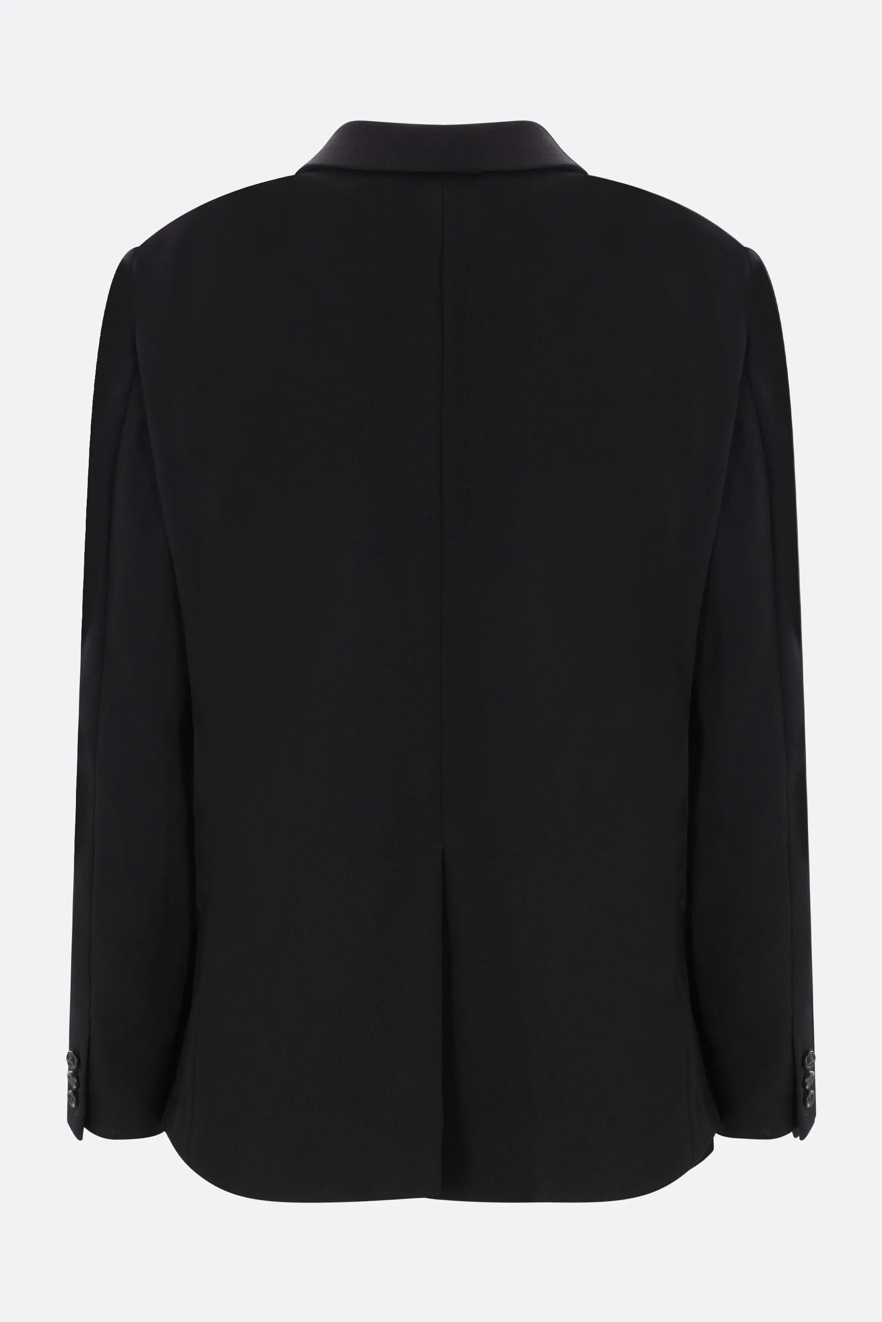 gabardine jacket with oversize roses