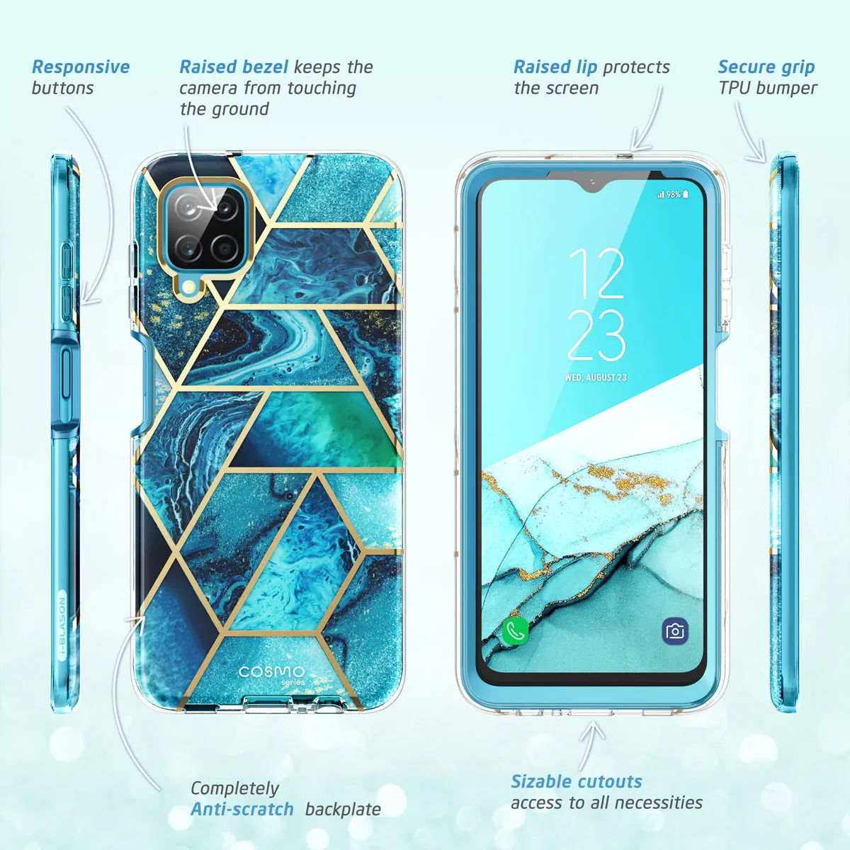 Galaxy A12 Cosmo Case - Ocean Blue