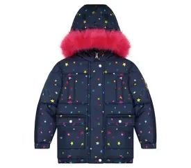 Girls Star Sprinkled Nordic Coat
