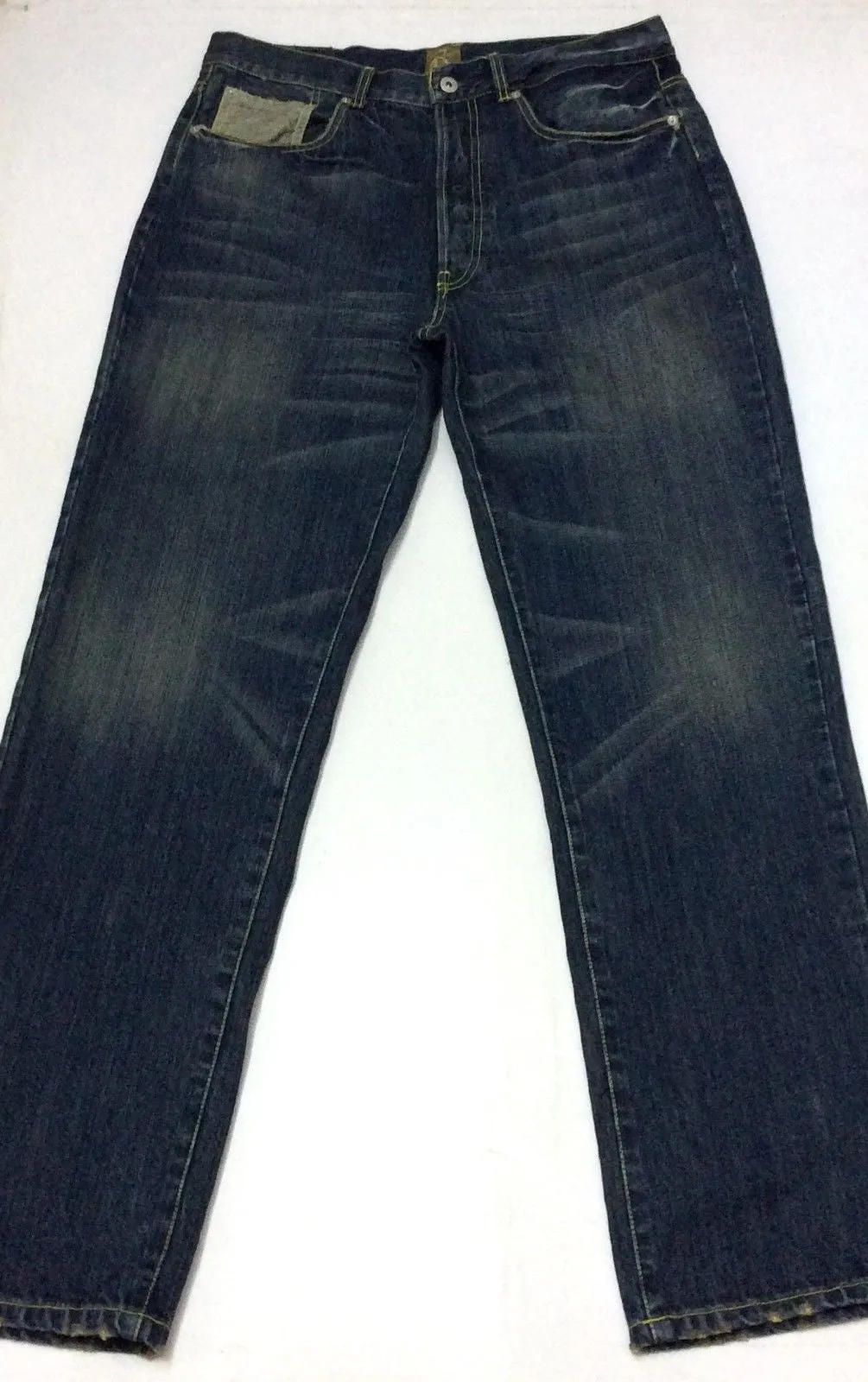 Green Cotton Six Pocket Denim Jean Blue