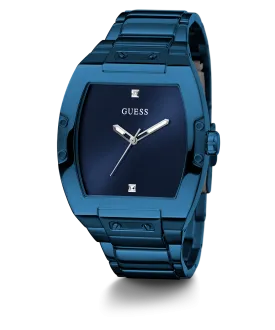 GUESS Mens Blue Analog Watch