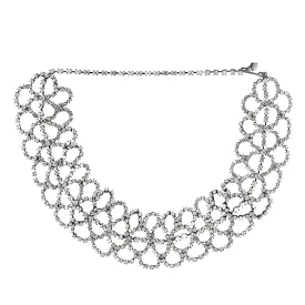 Gunmetal Crystal Lace Choker