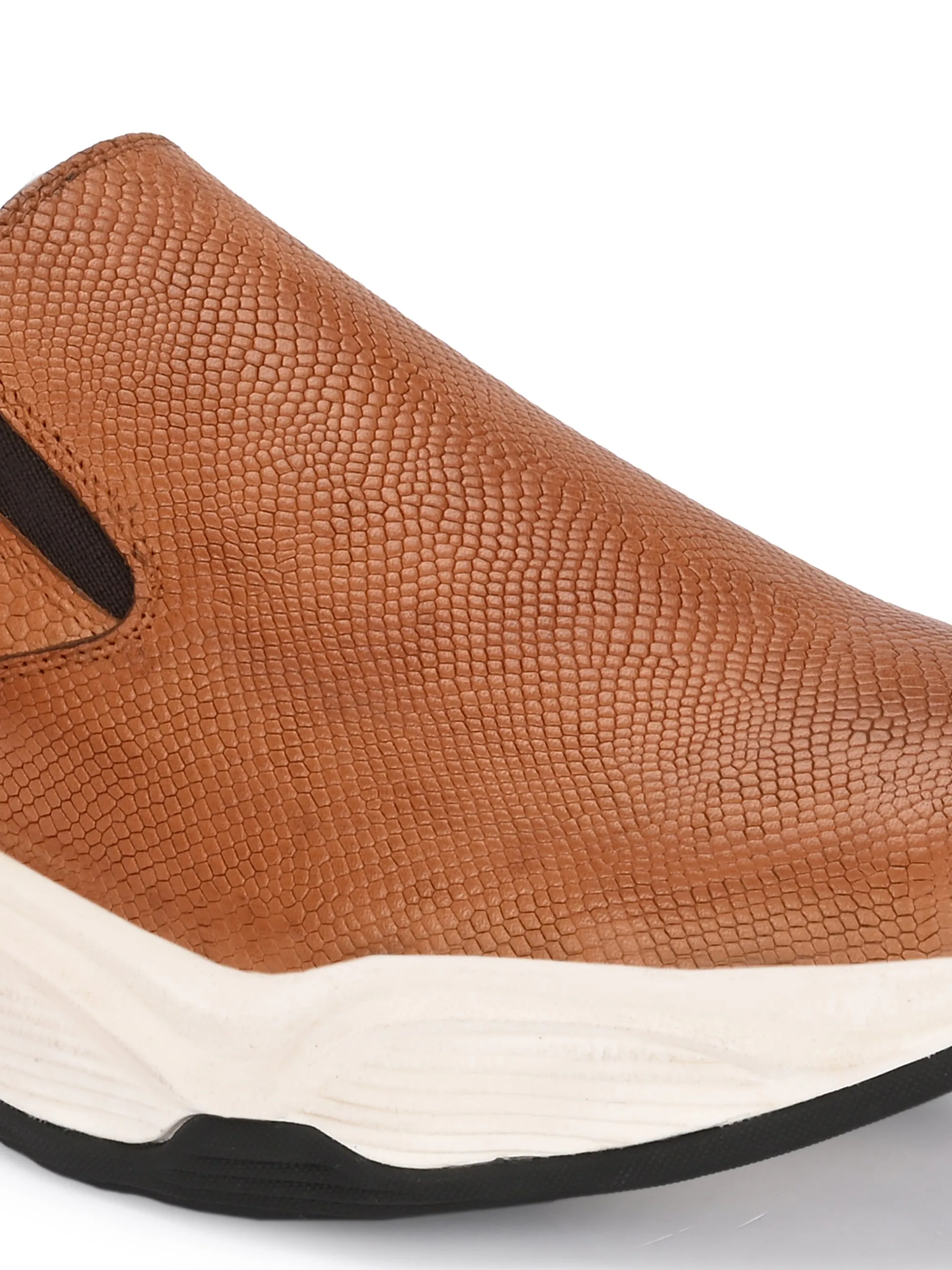 Hitz Men's Tan Leather Casual Shoes