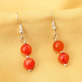 Imeora Orange 8mm Agate Earrings