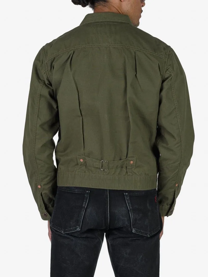 Iron Heart 9oz Paraffin Coated OX Type II Jacket - Olive Drab Green