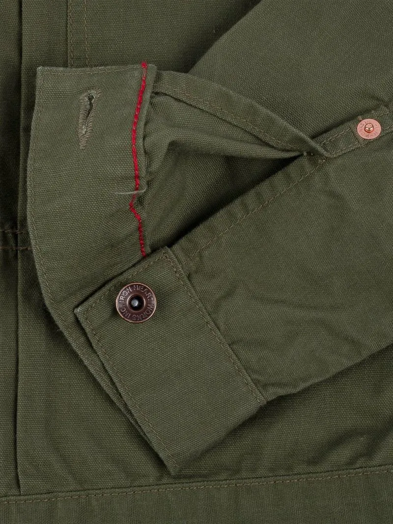 Iron Heart 9oz Paraffin Coated OX Type II Jacket - Olive Drab Green