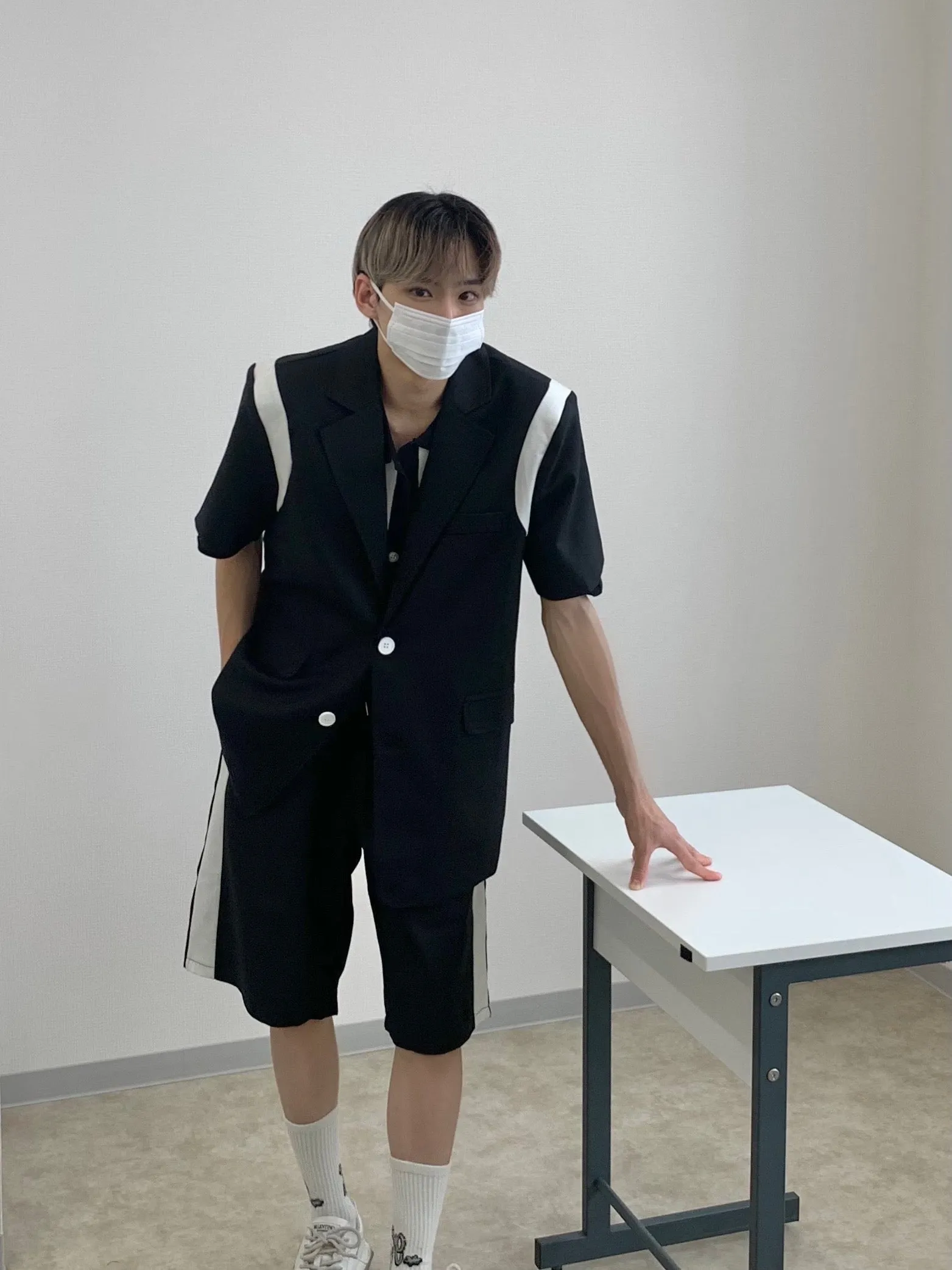[_.iue._] stitching suit jacket ao06