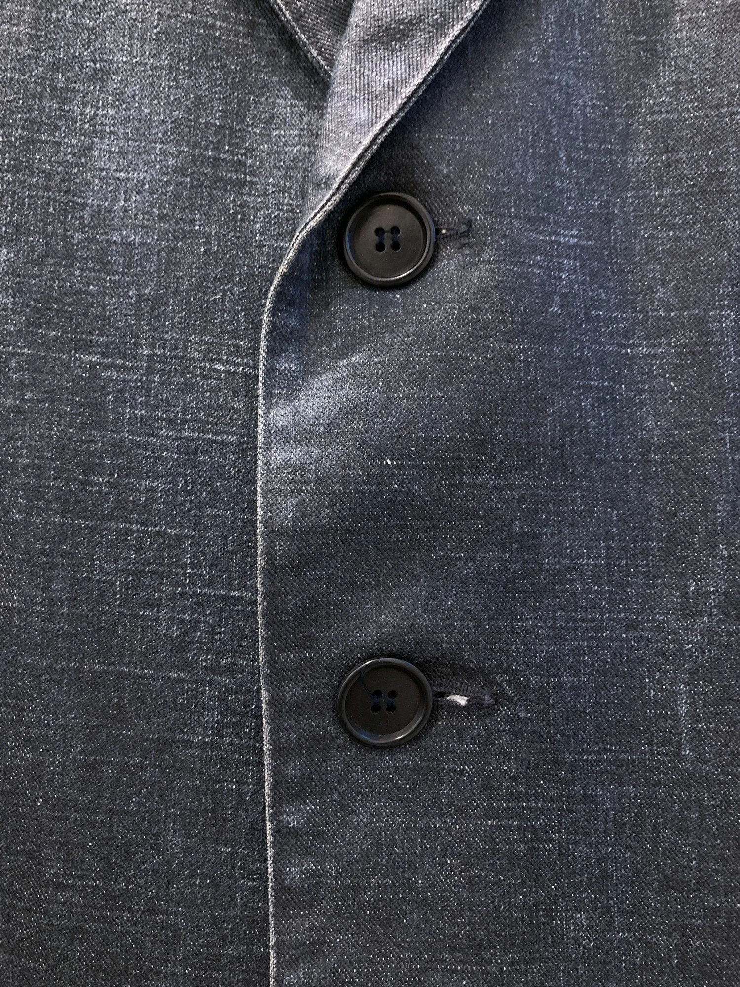 Jean Colonna grey coated cotton full length denim coat - size 42