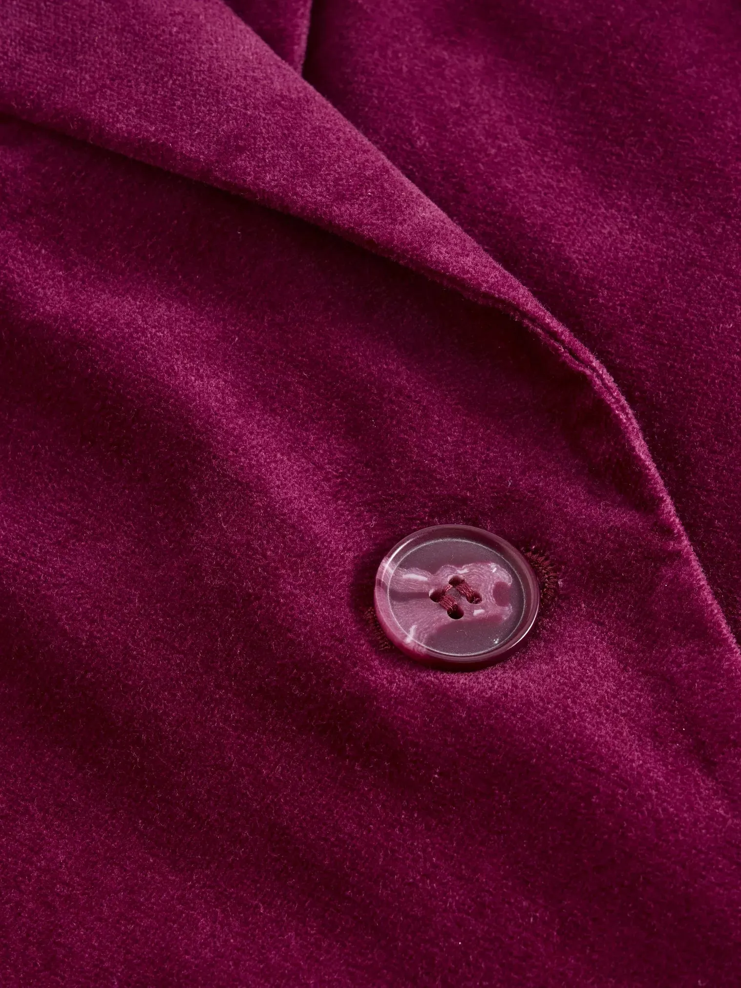 Kamila Velvet Coat in Plum by White Stuff