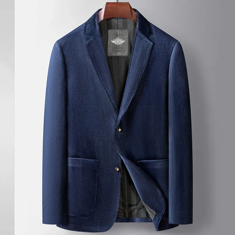 Master Mason Blue Lodge Suit Jacket - Black & Blue Polyester Fiber