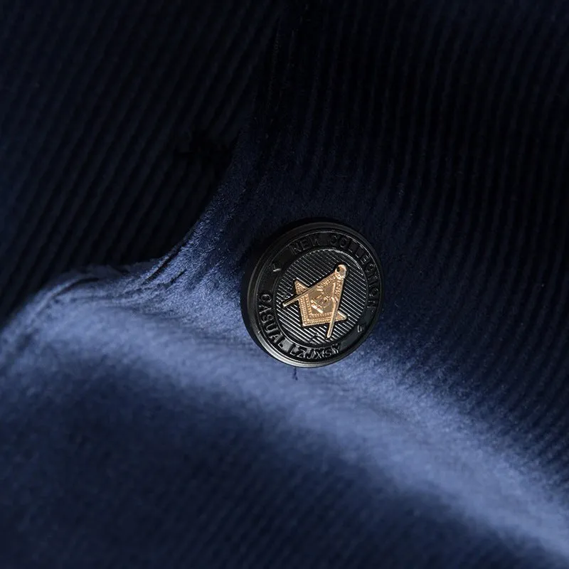 Master Mason Blue Lodge Suit Jacket - Black & Blue Polyester Fiber