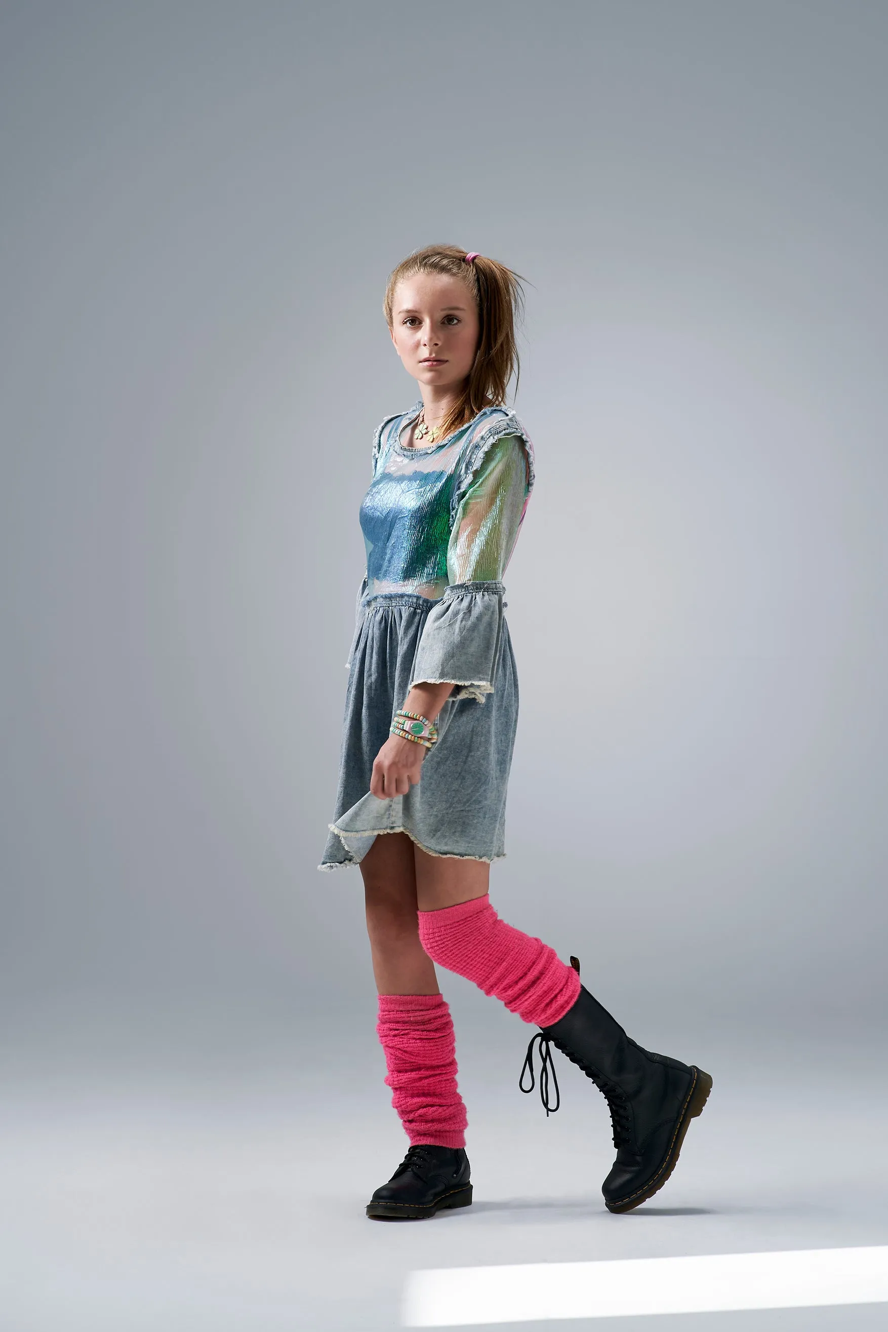 Mermaid Iridescent Skater Dress