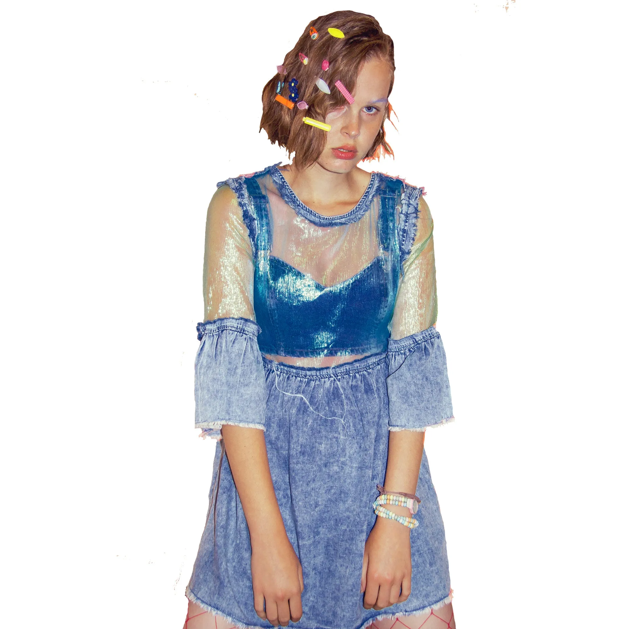 Mermaid Iridescent Skater Dress