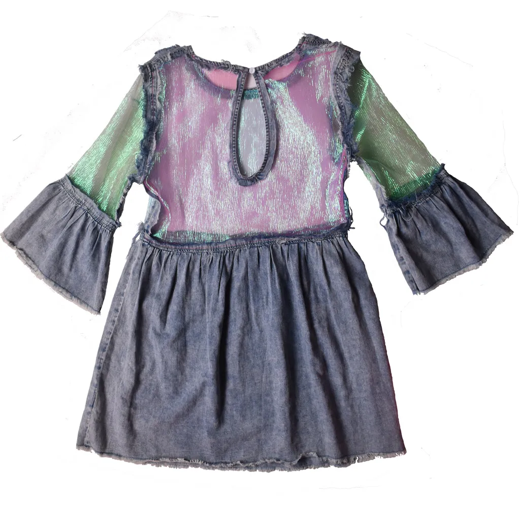 Mermaid Iridescent Skater Dress
