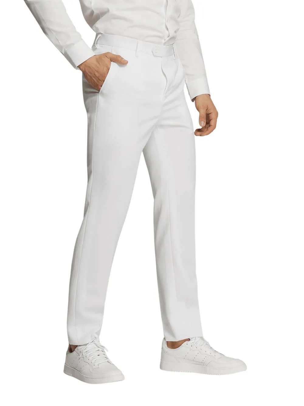 Microfiber White Suit