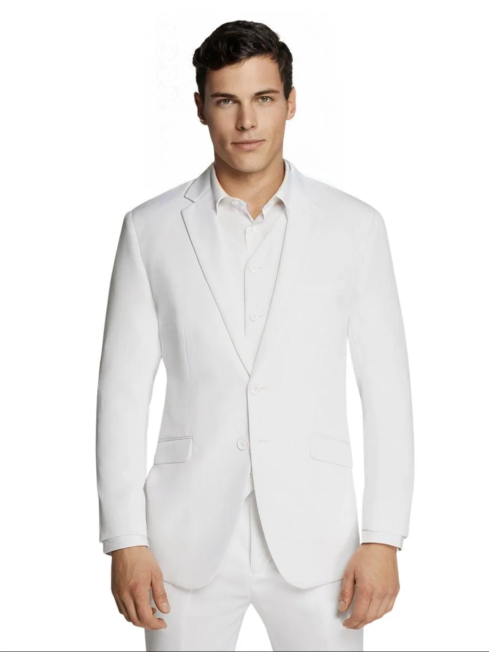 Microfiber White Suit