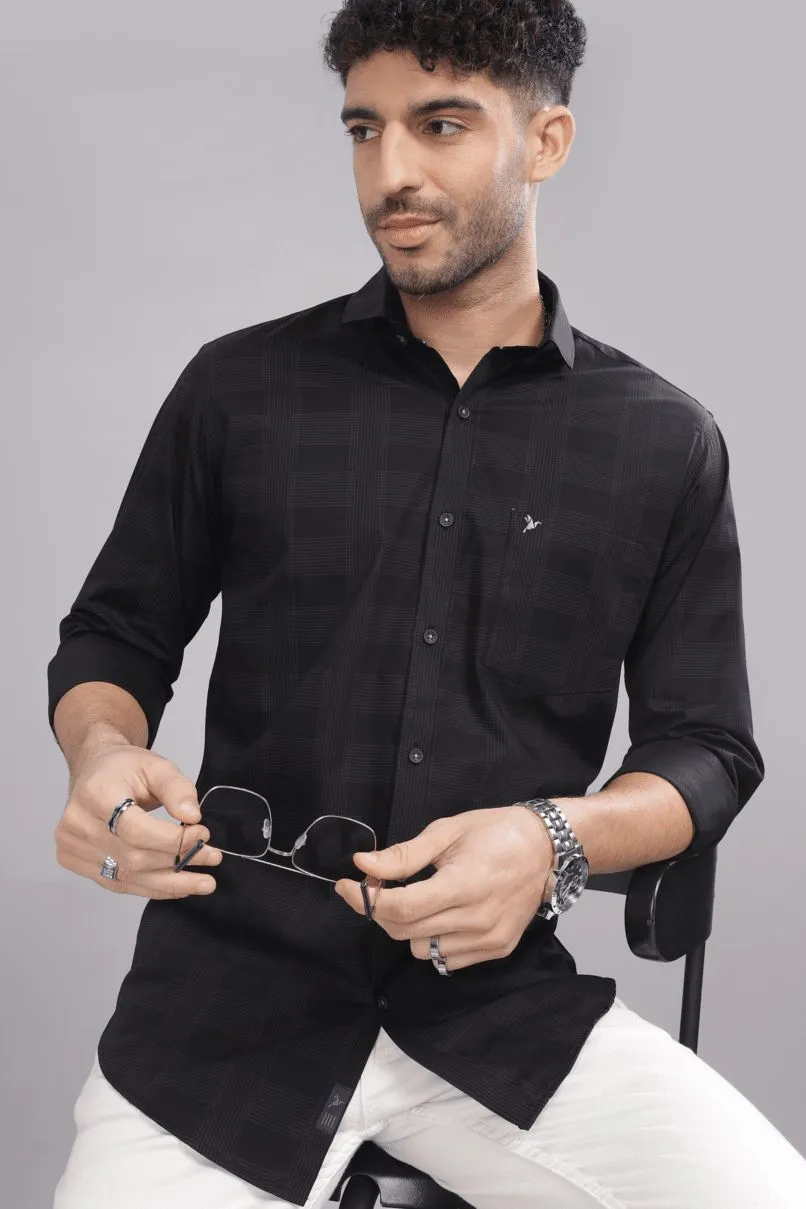 Midnight Black Checks - Full-Stain Proof