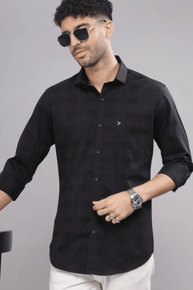 Midnight Black Checks - Full-Stain Proof