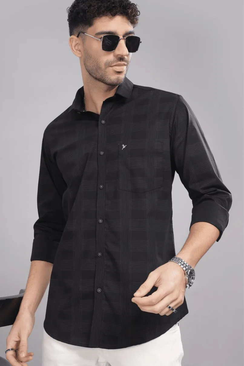 Midnight Black Checks - Full-Stain Proof