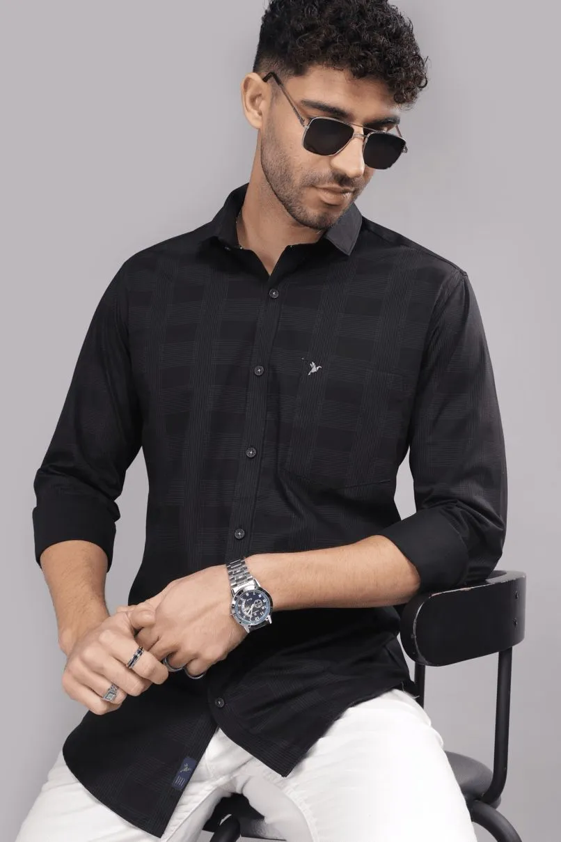 Midnight Black Checks - Full-Stain Proof