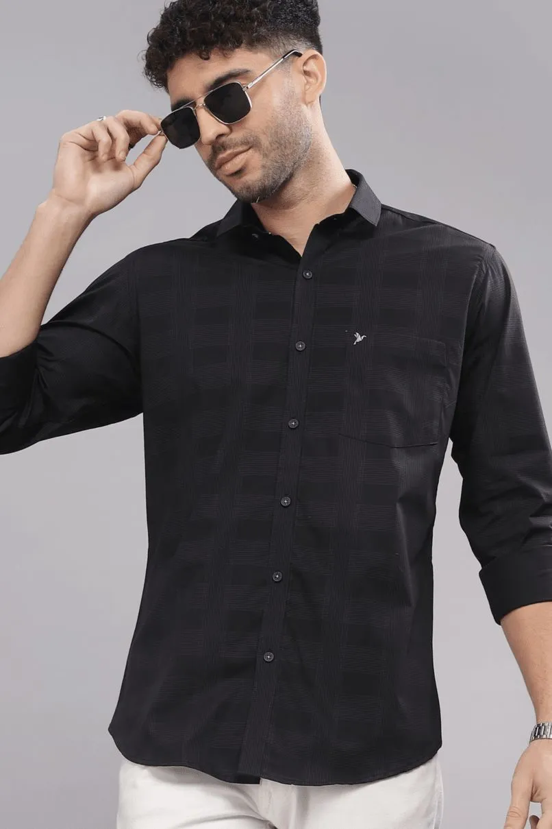 Midnight Black Checks - Full-Stain Proof