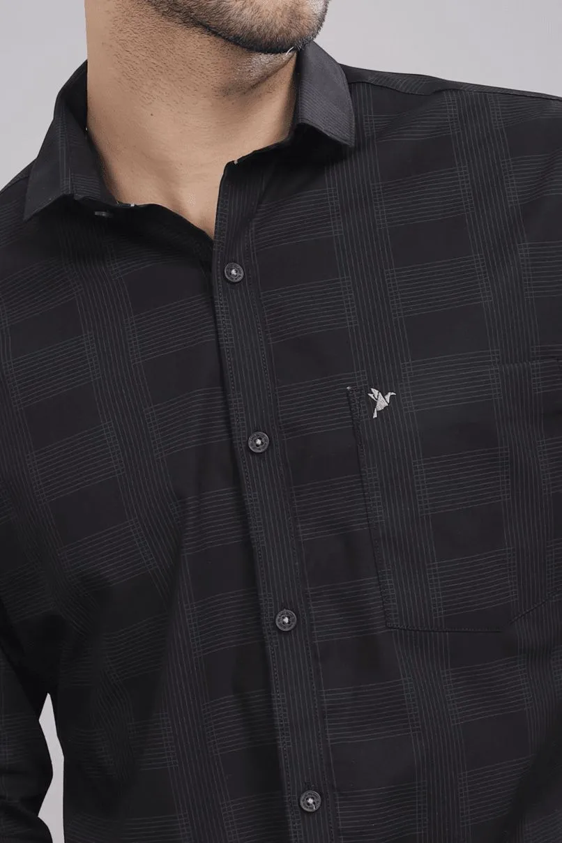 Midnight Black Checks - Full-Stain Proof