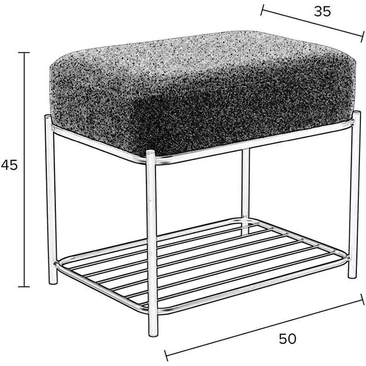 Milou Rectangular Stool