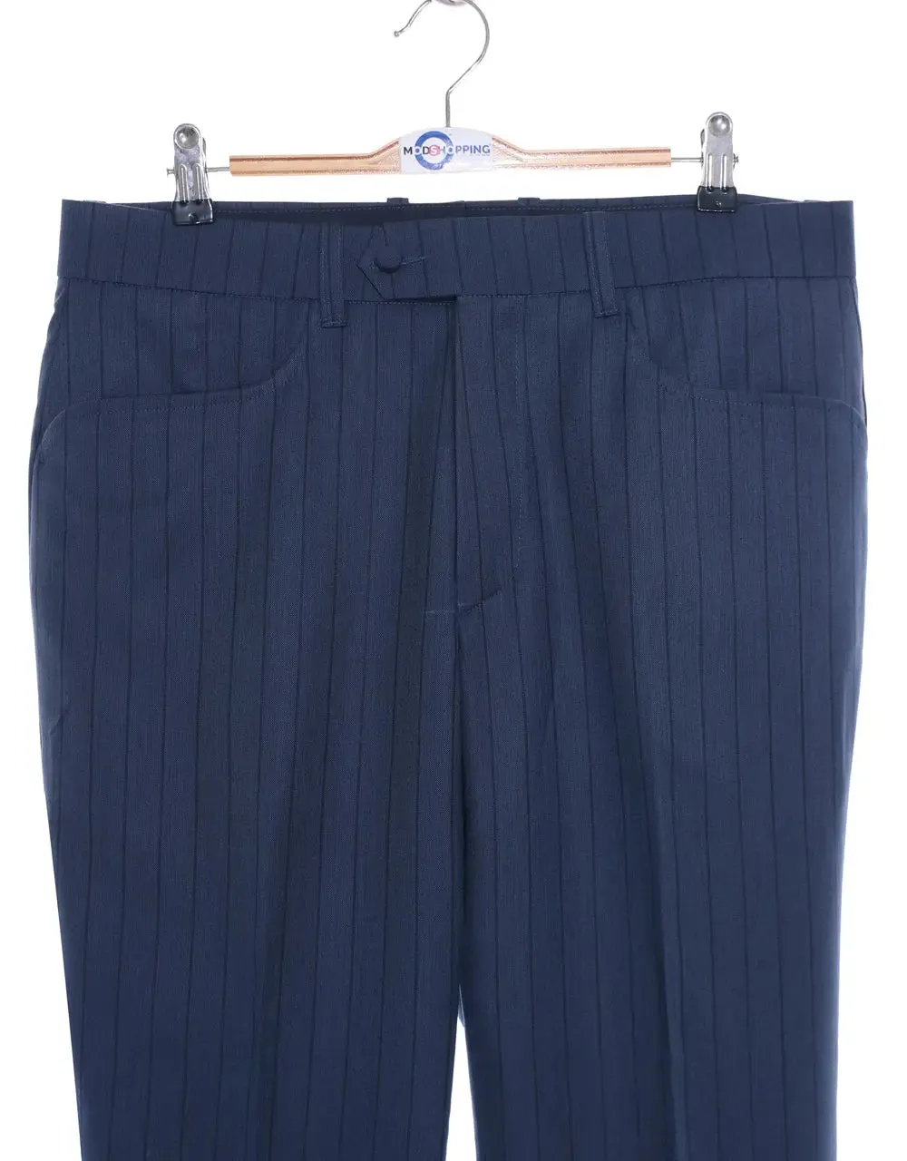 Mod Suit - Navy Blue Striped Suit