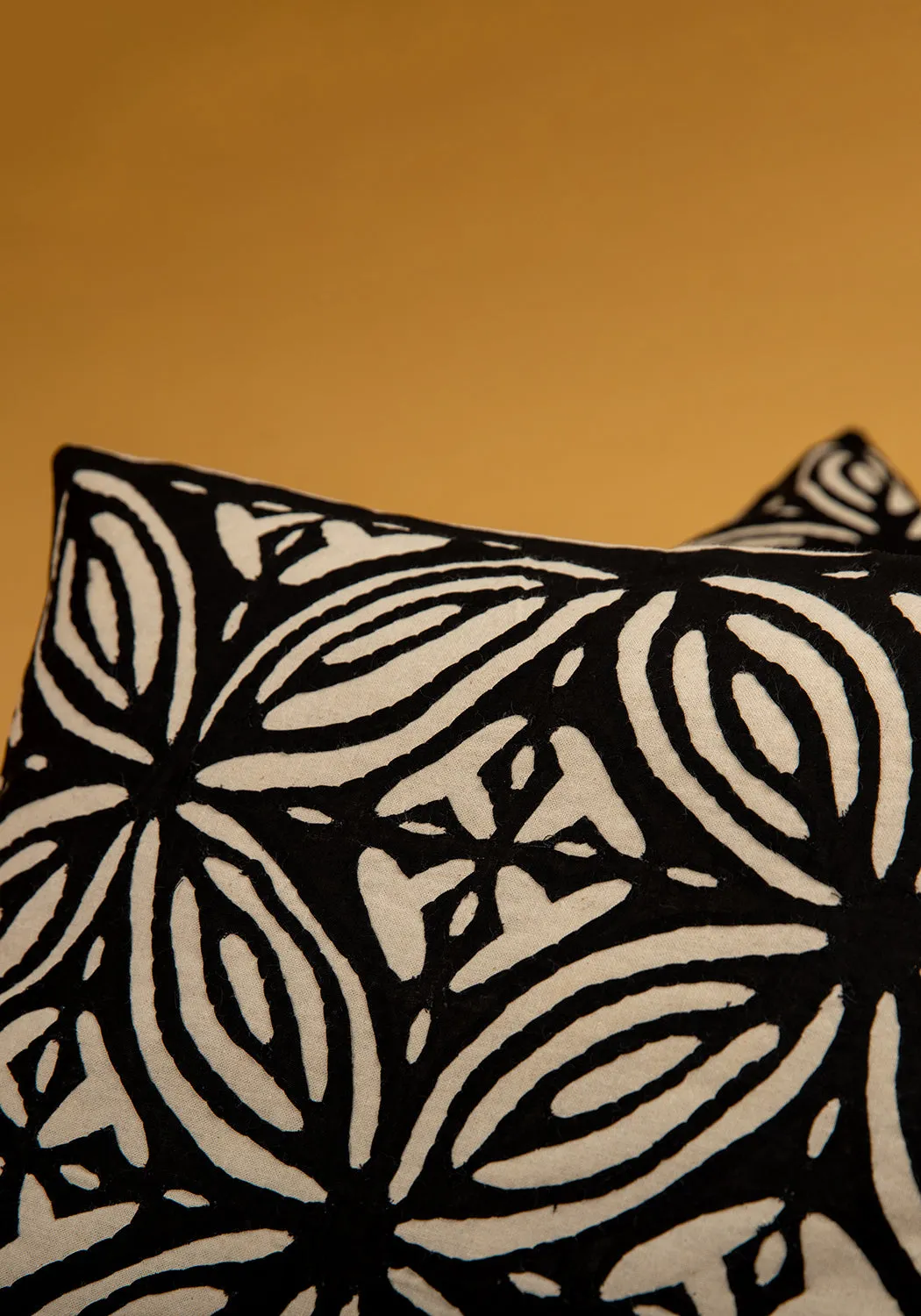 Modern Mosaic Applique Work Cotton Cushion Cover