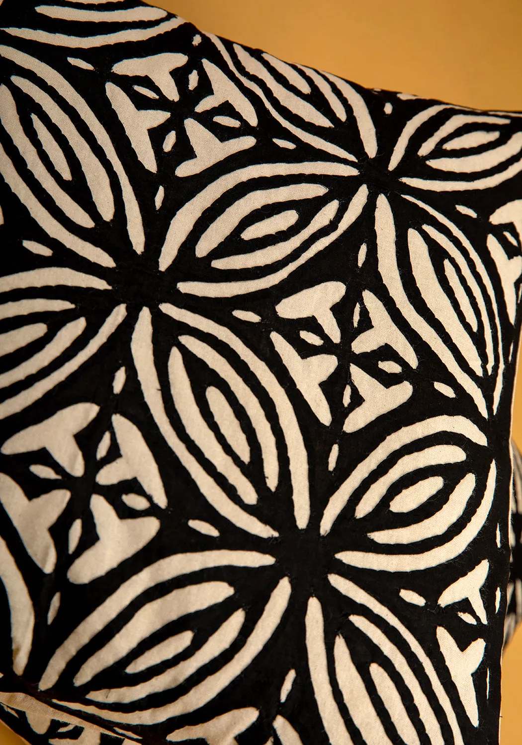 Modern Mosaic Applique Work Cotton Cushion Cover