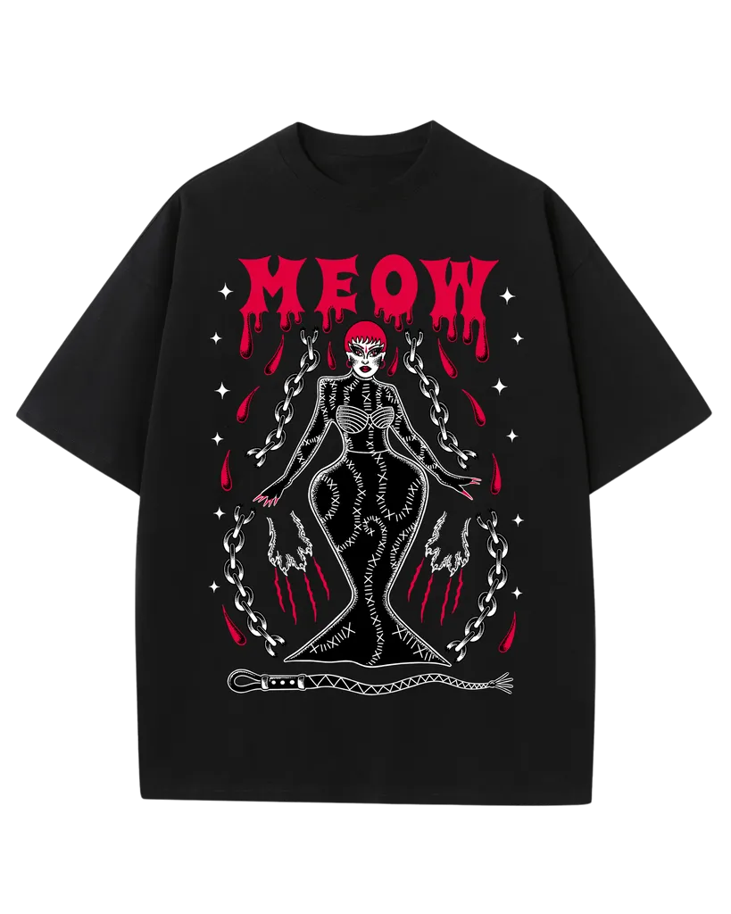 Morphine Love Dion: Catwoman Premium Black Tee