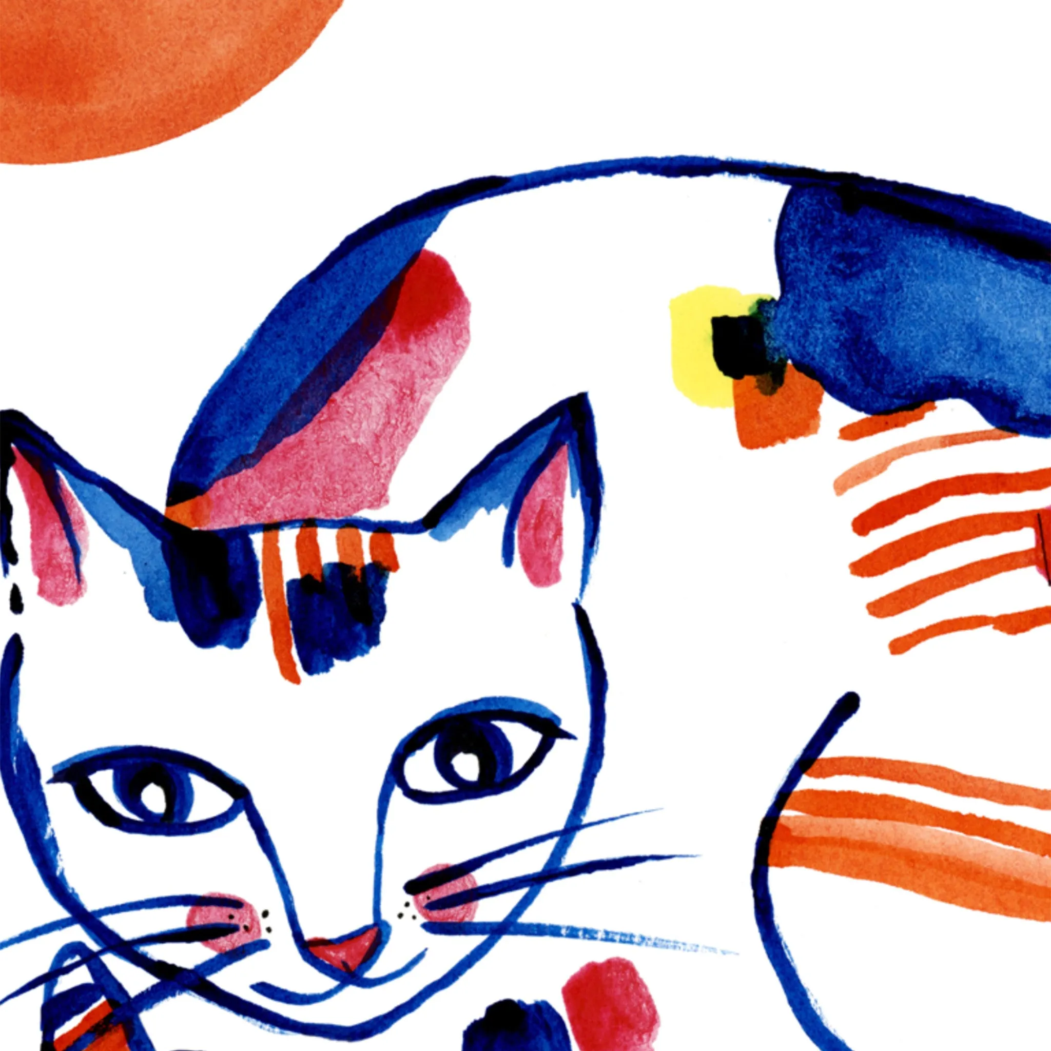 Nippon Cat & Butterfly / Art Print