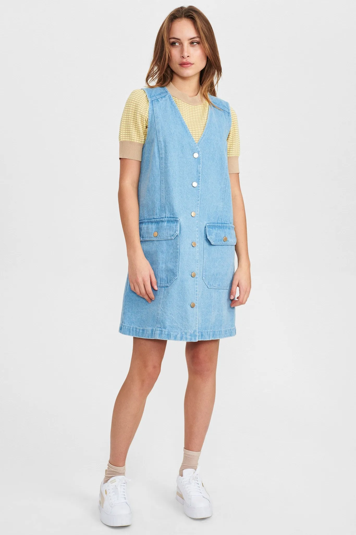 NUANIETTE DRESS - Light Blue Denim