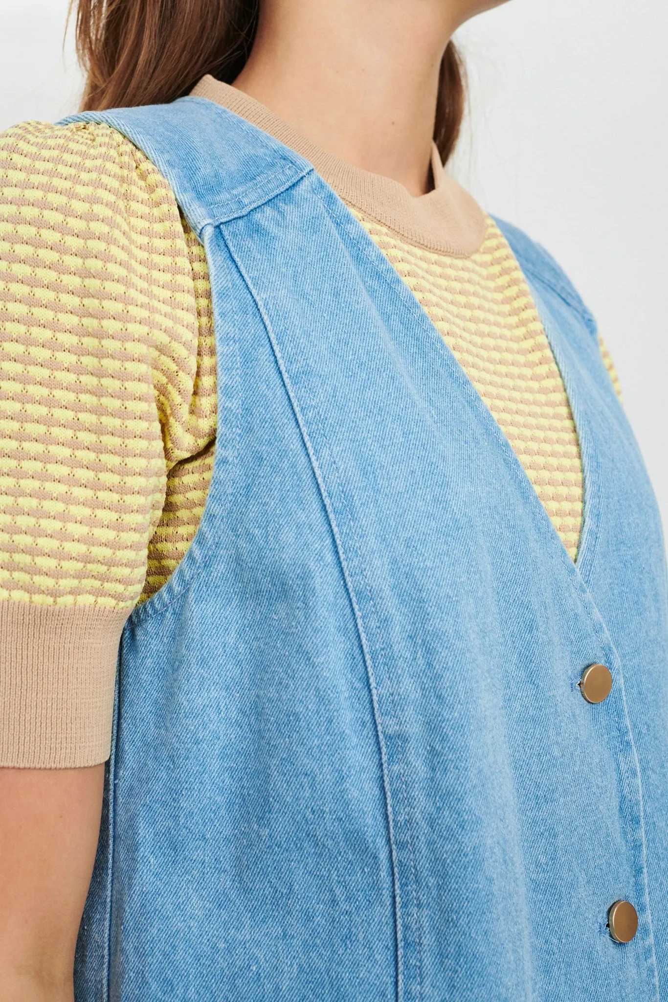 NUANIETTE DRESS - Light Blue Denim