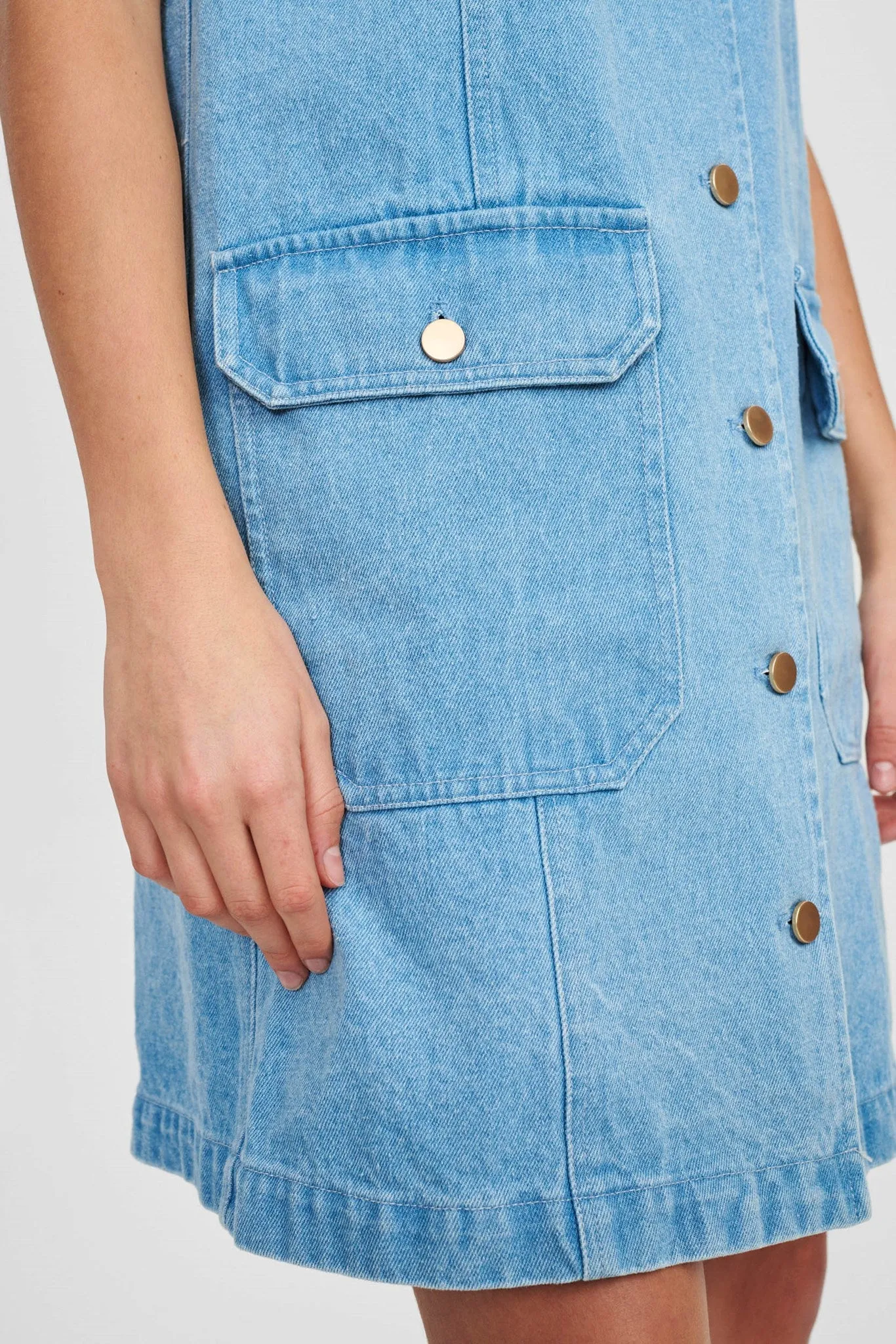 NUANIETTE DRESS - Light Blue Denim