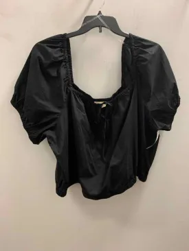 NWT UNIVERSAL THREADS PLUS SIZES Size 1X Black SHORT SLEEVES TOP