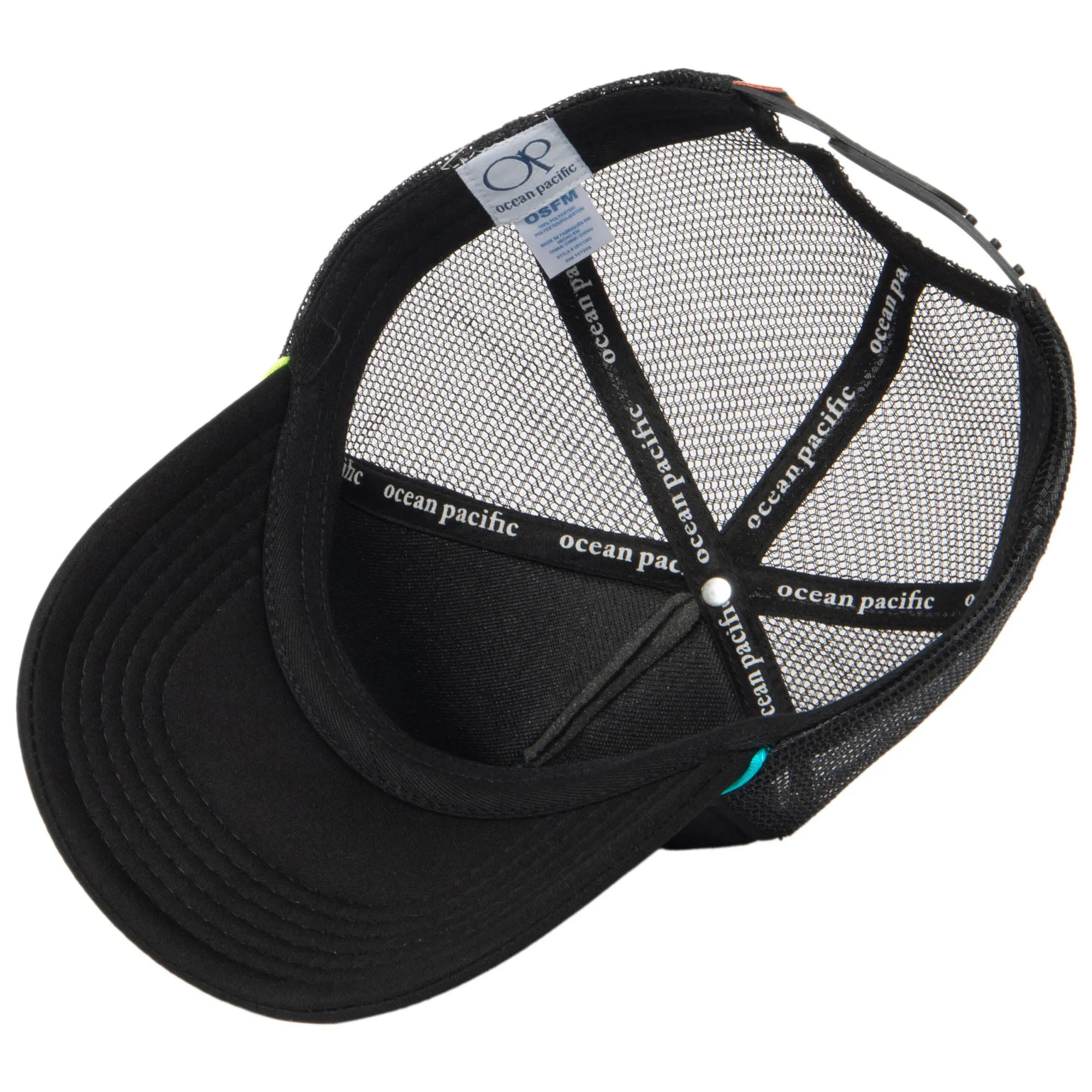 Ocean Pacific - 5 Panel Trucker Hat with Neon Logo