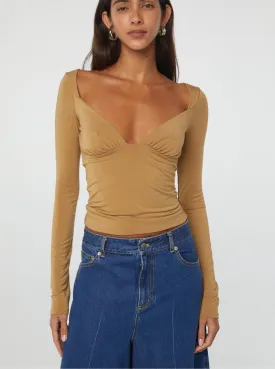 Oisin top in Camel