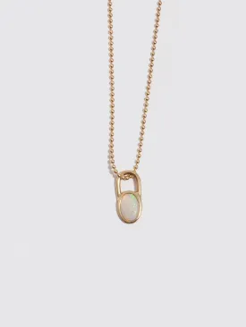 Opal Padlock Necklace - Archival Collection