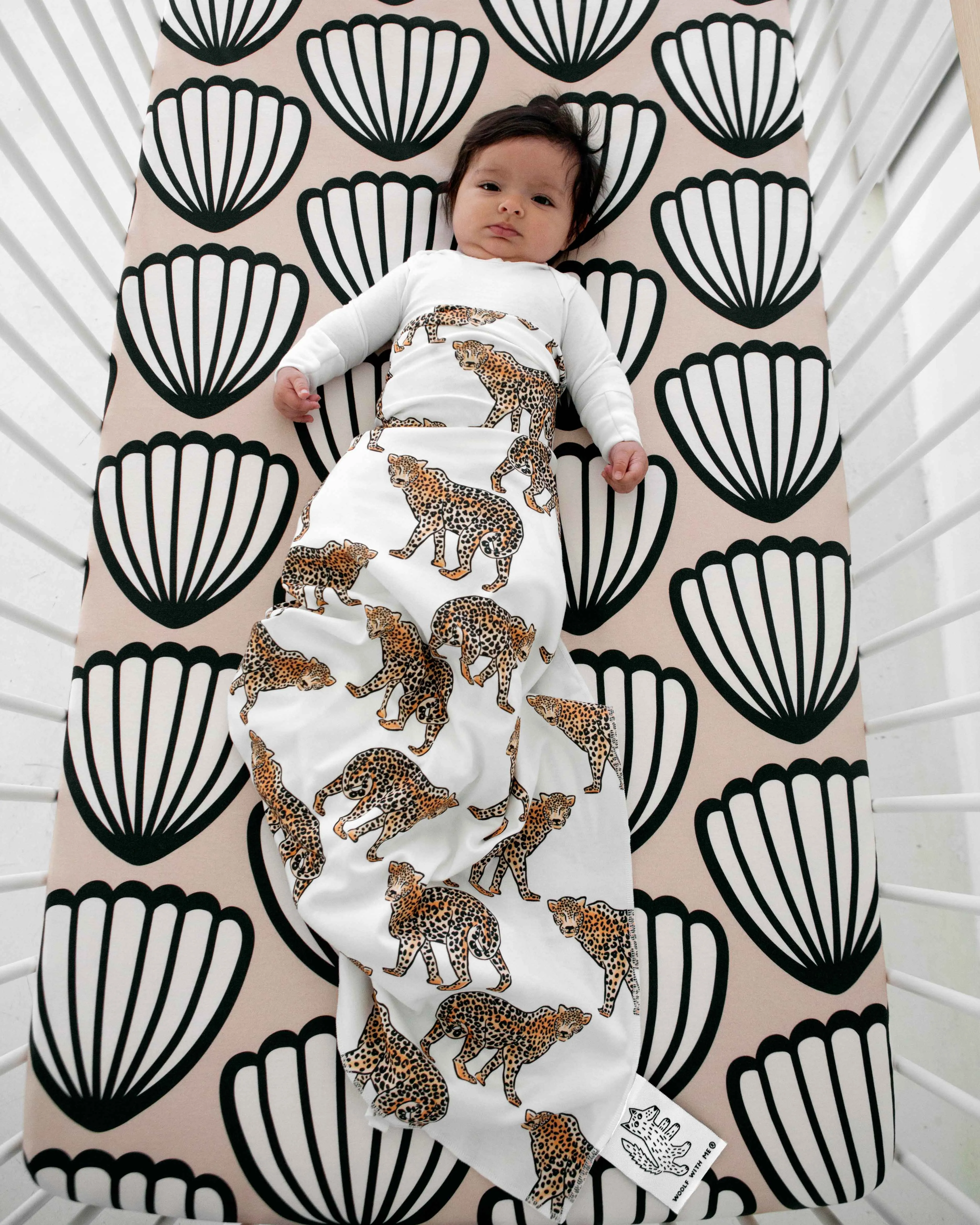 Organic Swaddle Blanket Leopard