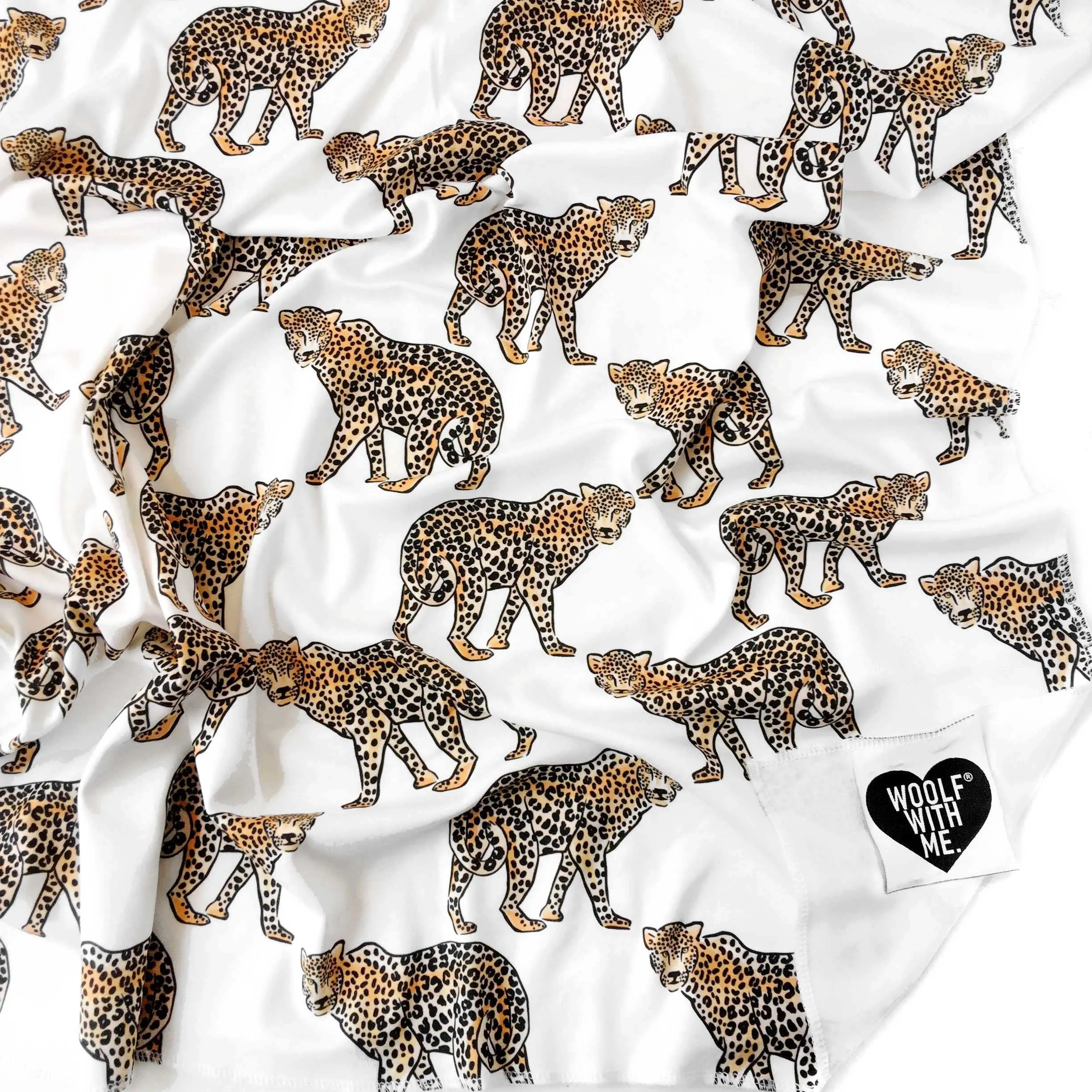 Organic Swaddle Blanket Leopard