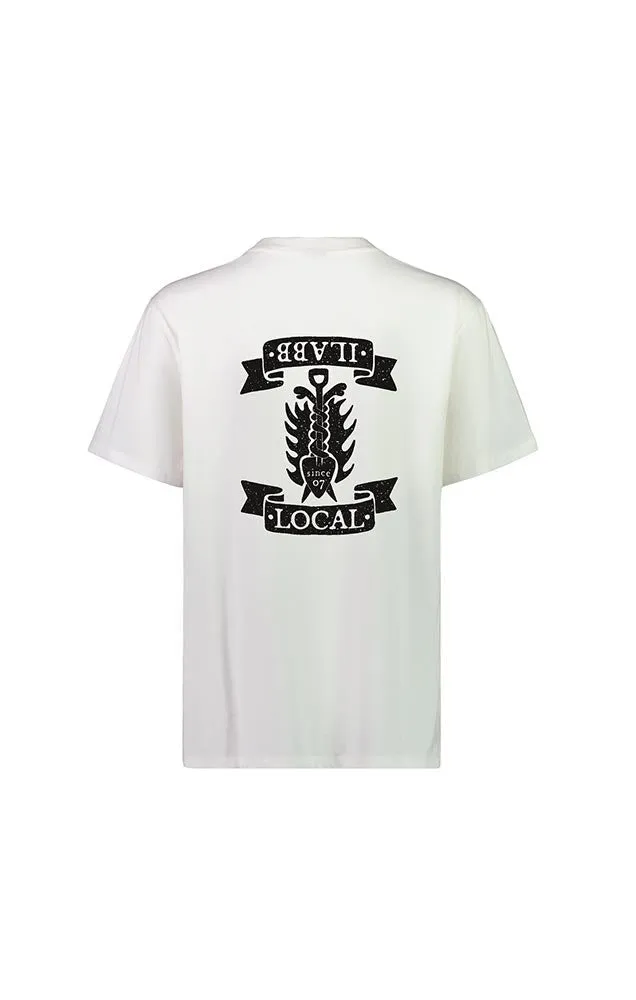 Oversized Block Tee Local Shovel White WHITE