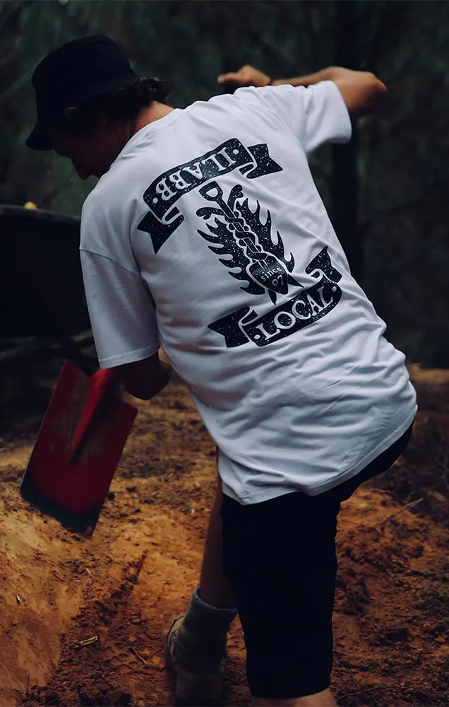 Oversized Block Tee Local Shovel White WHITE