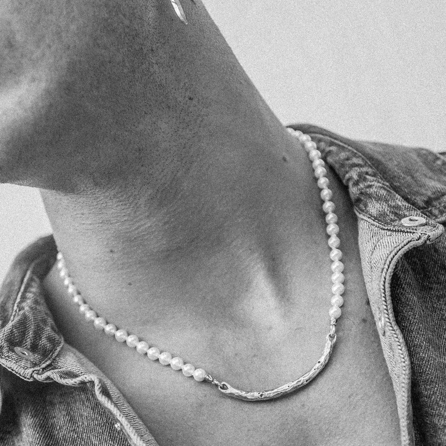 Perlen Silber Kette
