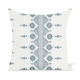 Peter Dunham Textiles Carmania in Blue on White Pillow