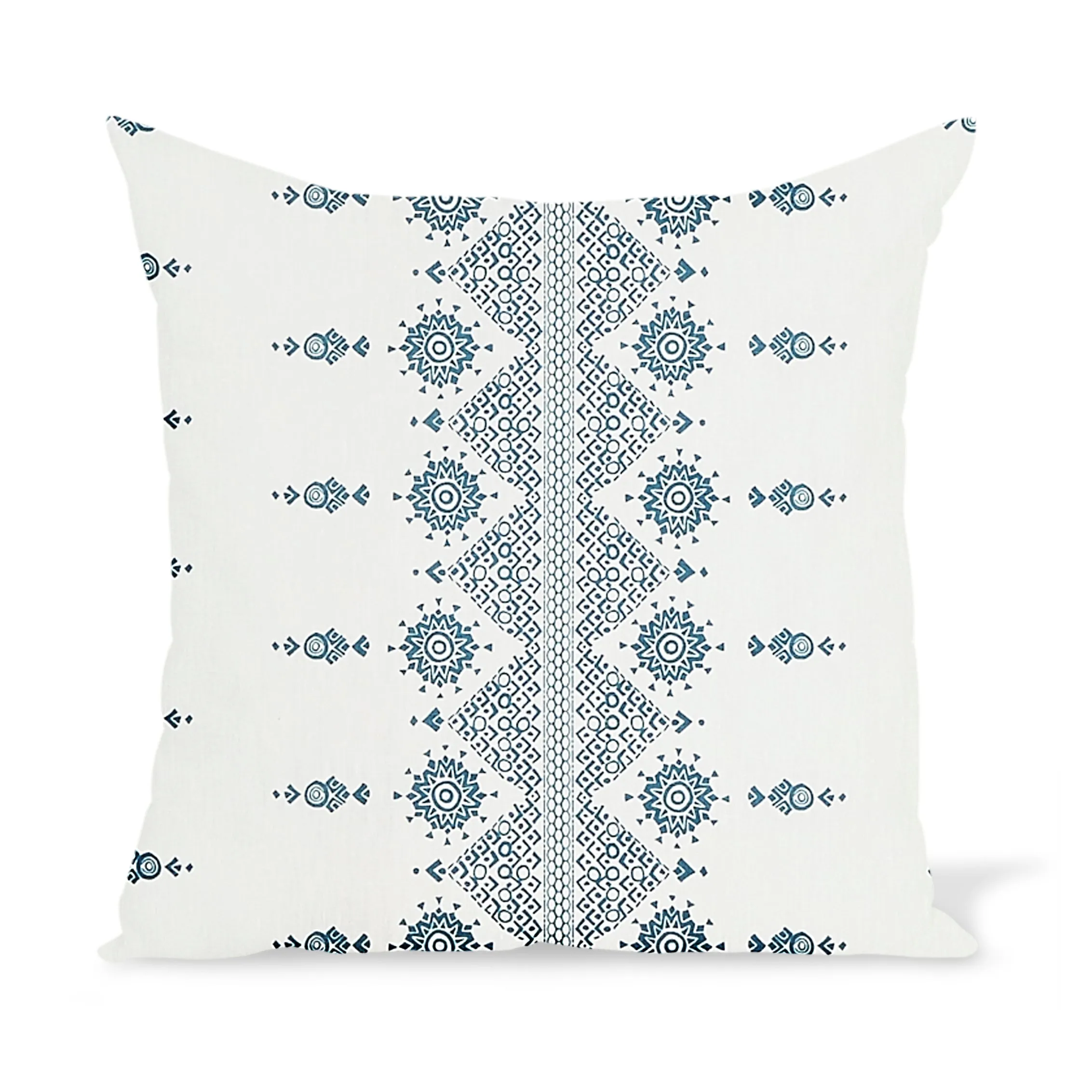 Peter Dunham Textiles Carmania in Blue on White Pillow