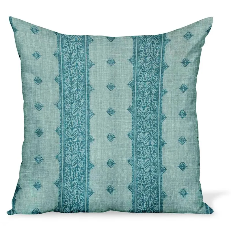 Peter Dunham Textiles Fez Stripe Blue Decorative Pillow – Elegant Home Accent