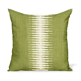 Peter Dunham Textiles Ikat in Olive Pillow
