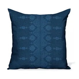 Peter Dunham Textiles Outdoor Carmania in Midnight on Indigo Pillow
